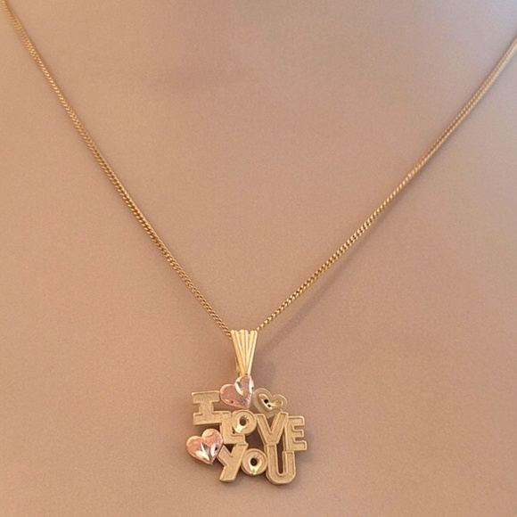 14 Karat Yellow/ Rose Gold "I Love You" Pendant #20169 - Picture 8 of 8